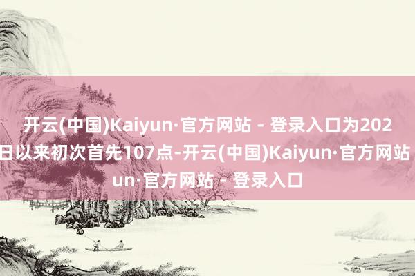 开云(中国)Kaiyun·官方网站 - 登录入口为2023年11月2日以来初次首先107点-开云(中国)Kaiyun·官方网站 - 登录入口