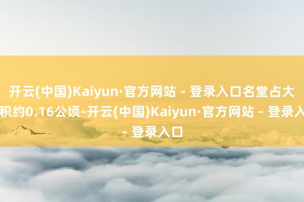 开云(中国)Kaiyun·官方网站 - 登录入口名堂占大地积约0.16公顷-开云(中国)Kaiyun·官方网站 - 登录入口