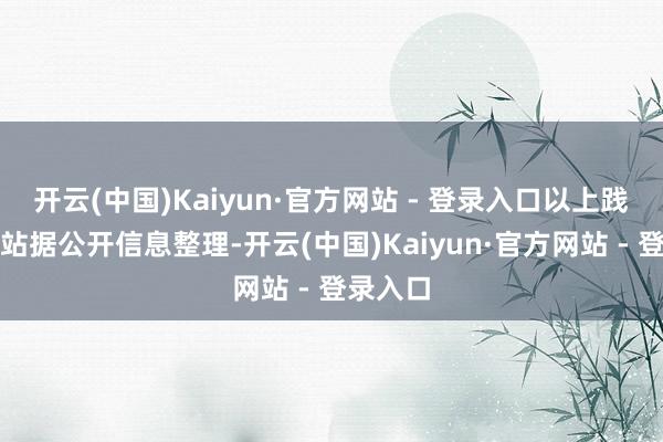 开云(中国)Kaiyun·官方网站 - 登录入口以上践诺为本站据公开信息整理-开云(中国)Kaiyun·官方网站 - 登录入口