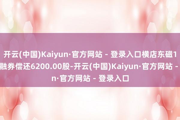 开云(中国)Kaiyun·官方网站 - 登录入口横店东磁11月27日融券偿还6200.00股-开云(中国)Kaiyun·官方网站 - 登录入口