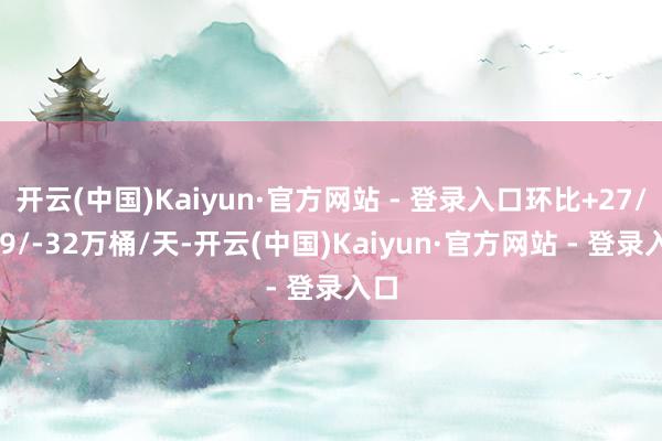 开云(中国)Kaiyun·官方网站 - 登录入口环比+27/+59/-32万桶/天-开云(中国)Kaiyun·官方网站 - 登录入口