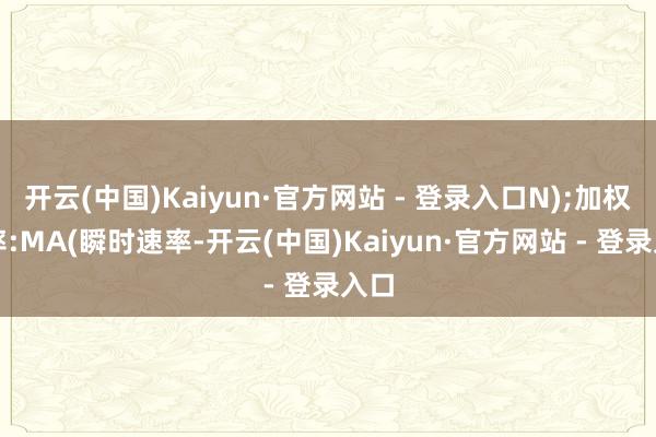 开云(中国)Kaiyun·官方网站 - 登录入口N);加权速率:MA(瞬时速率-开云(中国)Kaiyun·官方网站 - 登录入口