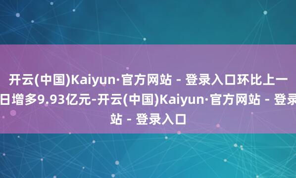 开云(中国)Kaiyun·官方网站 - 登录入口环比上一往复日增多9.93亿元-开云(中国)Kaiyun·官方网站 - 登录入口